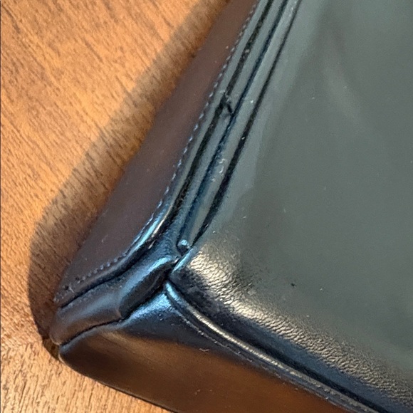 Gogo vegan Leather satchel shoulder bag black gunmetal hardware retro 3 Comp - Picture 11 of 17